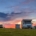 Camper posteggiati al tramonto