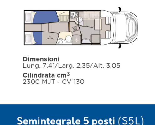 S5L Noleggio Camper 5 posti semintegrale